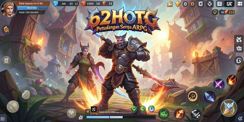 Tampilan gameplay menakjubkan dalam 62HOT dengan aksi ARPG yang seru.