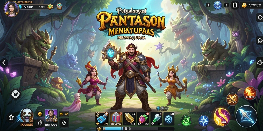 Gameplay menarik 777IDR dengan karakter dan dunia fantasi.