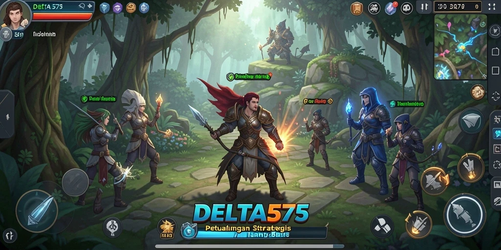Tampilan gameplay DELTA575 yang penuh strategi dan aksi seru.