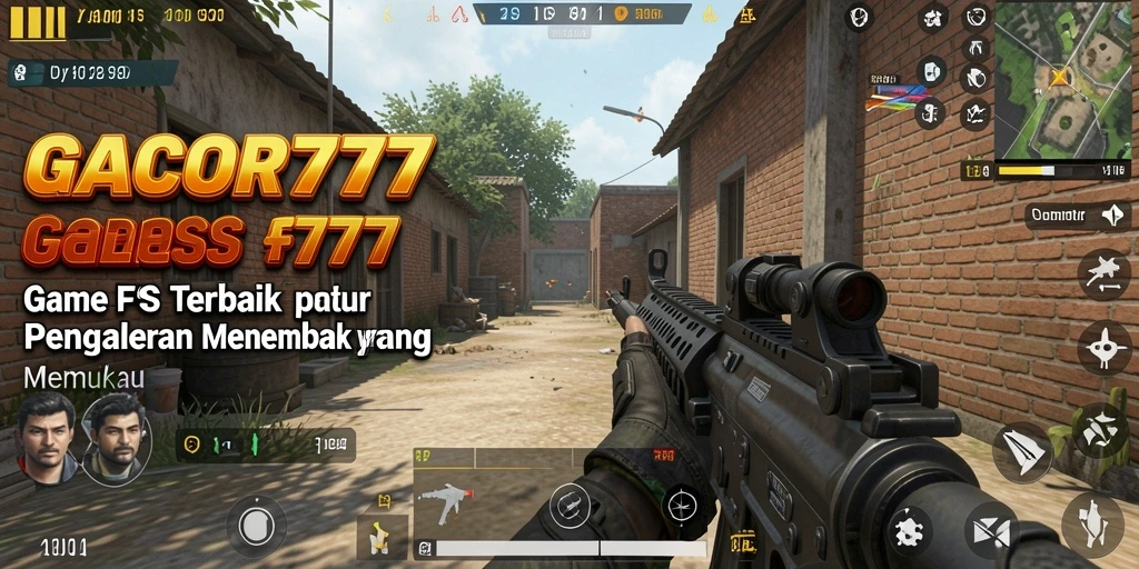 Tangkapan layar utama GACOR777 menampilkan pertempuran intens di game FPS.