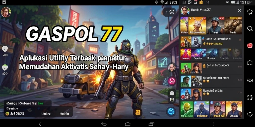 Tampilan antarmuka GASPOL77 yang intuitif dan mudah dipahami.