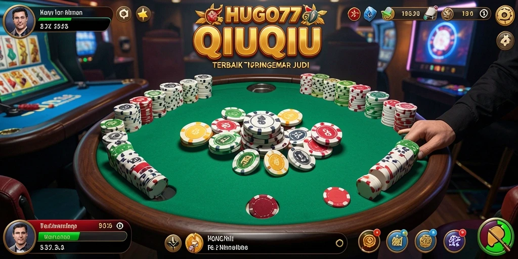 Screenshot gameplay QiuQiu HUGO77 yang menegangkan.