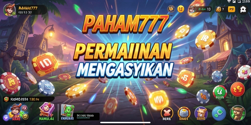Tangkap layar utama PAHAM777 menampilkan gameplay simulasi yang seru.