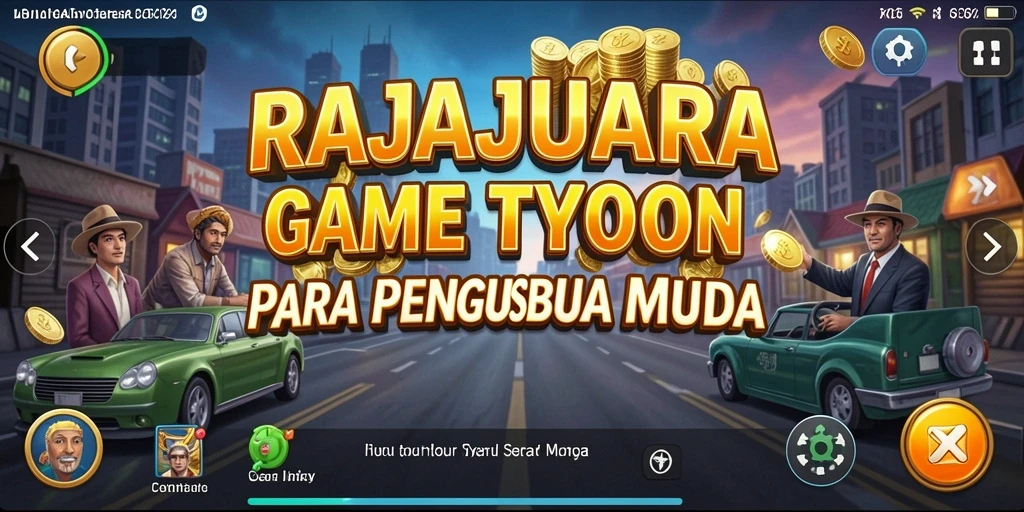 Screenshot RAJAJUARA menunjukkan pemain mengelola bisnis dengan cermat.