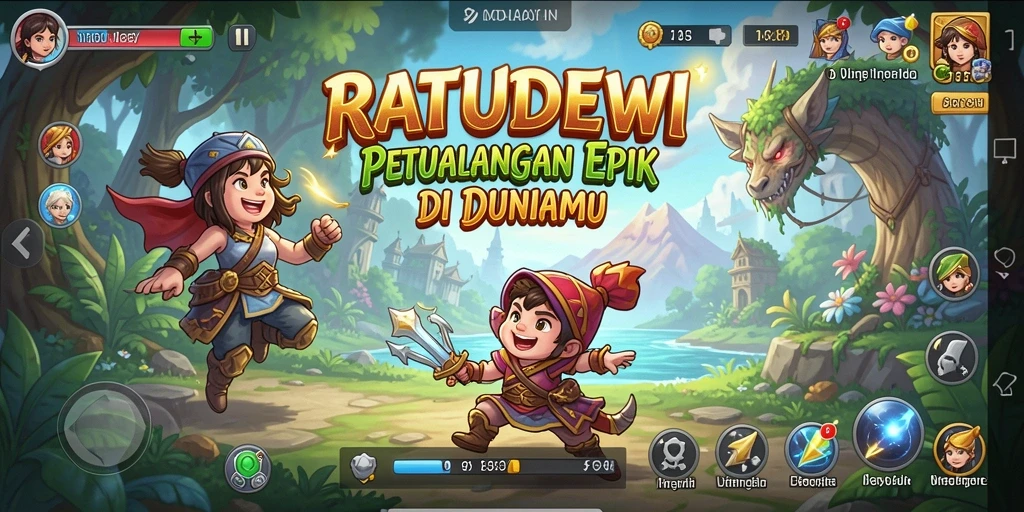 Screenshot gameplay <strong>RATUDEWI</strong> menampilkan petualangan seru di dunia yang luas.