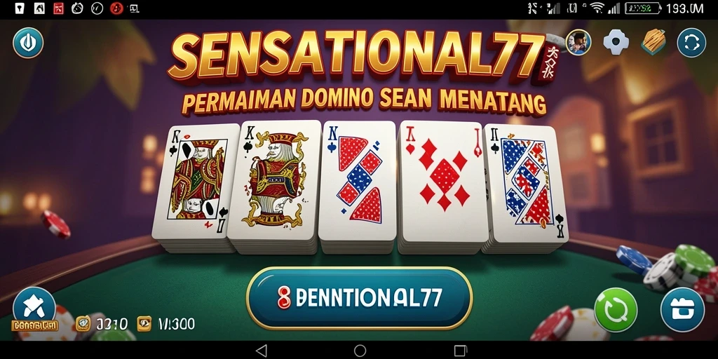 Screenshot gameplay SENSATIONAL77 menunjukkan aksi seru permainan Domino.