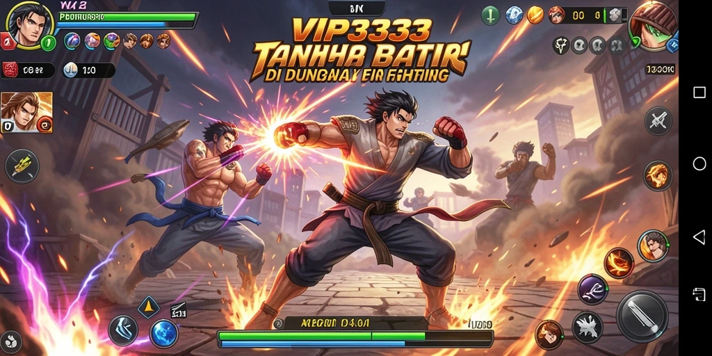 Tampilan screenshot VIP333 menampilkan pertarungan epik antara karakter dengan efek visual menakjubkan.